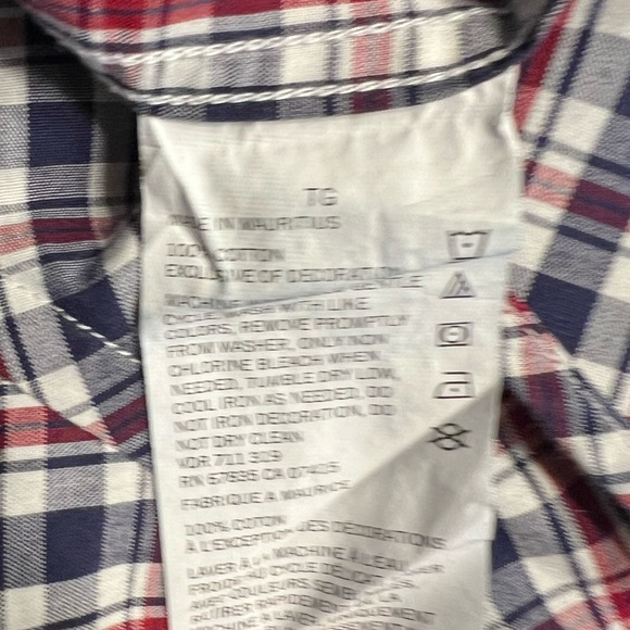 Nautica Men’s Blue and Red Plaid Long Sleeve Button Down Shirt Size XL - Picture 5 of 6